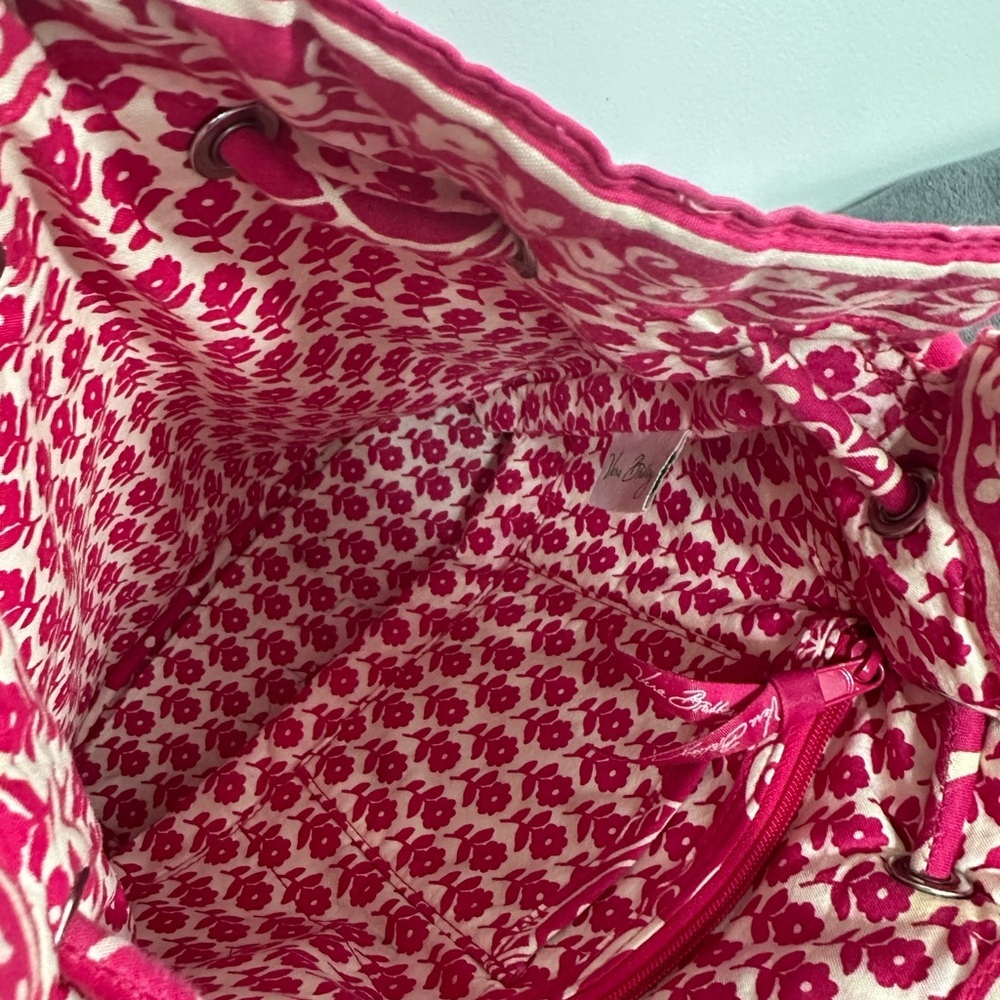 Vera Bradley (retired) Twirly Bird Pink Drawstring Bag - Picture 7 of 10